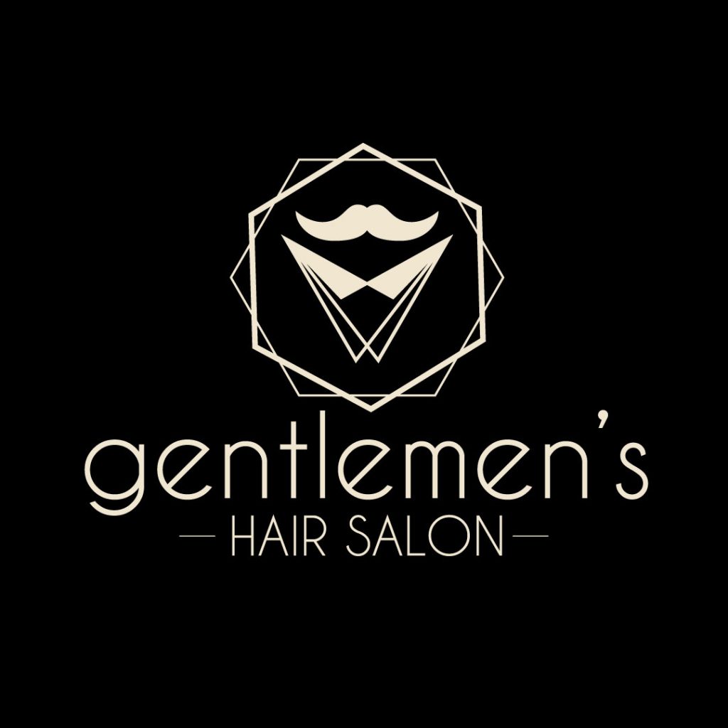 Gentlemen's hair salon logo